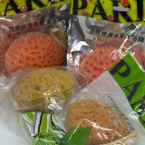 4x PARIIS "Just For You" Natural Cellulose Bath Body Sponge - New - Sealed